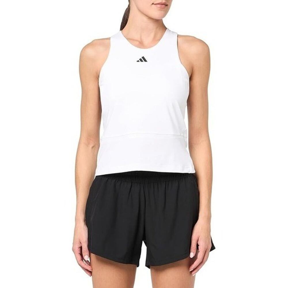 ADIDAS WOMEN'S TENNIS MID-LENGTH Y-TANK‎ TOP WHITE SIZE WOMEN L NWT